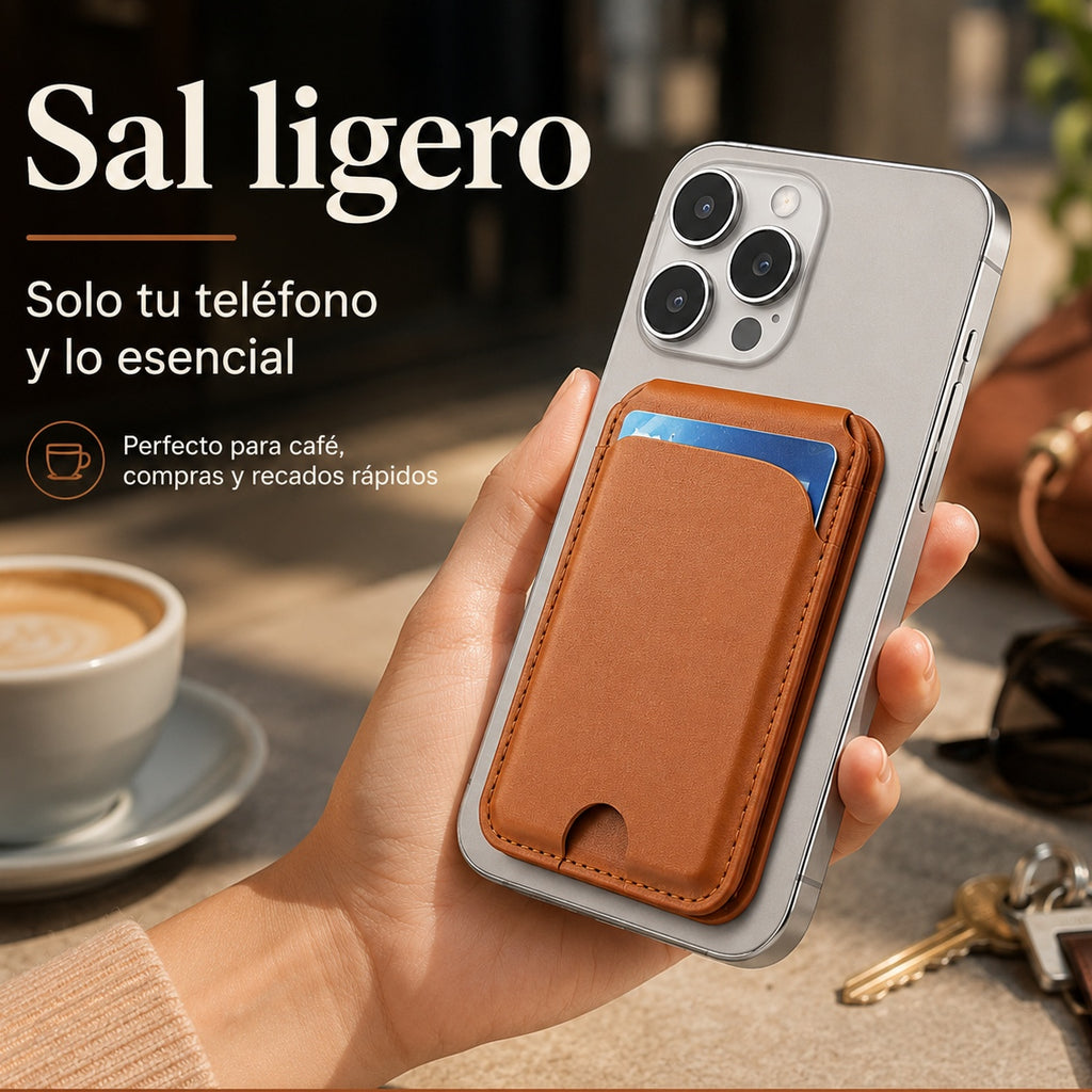 📱 Soporte magnético con tarjetero para iPhone 12, 13, 14, 15, 16 y 17