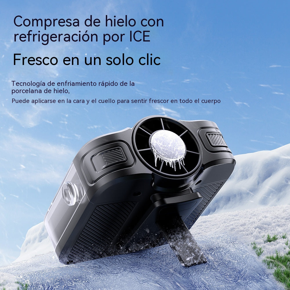 💨 Ventilador Portátil de Cintura Sin Manos | Refrigeración Personal con Luz LED y Batería Recargable 🔋