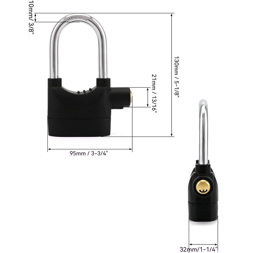 🔐🚨 Candado de Seguridad con Alarma de 110 dB – Protección Instantánea para Puertas, Portones y Trasteros