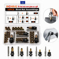 Head Rivet Nut Tool, M3 M4 M5 M6 M8 Rivnut Kit, Carbon Steel Rivnut Set, Threaded Rivet Nut Kit, Manual Riveter Rivnuts Tool Accessory for Automotive Repair Warehouses,fathersdaygift