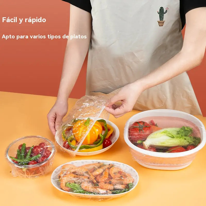 🔥✨ ¡ADIÓS A LOS RECIPIENTES DESTAPADOS! 100 Tapas Flexibles para Conservar tus Alimentos 🍓🥗