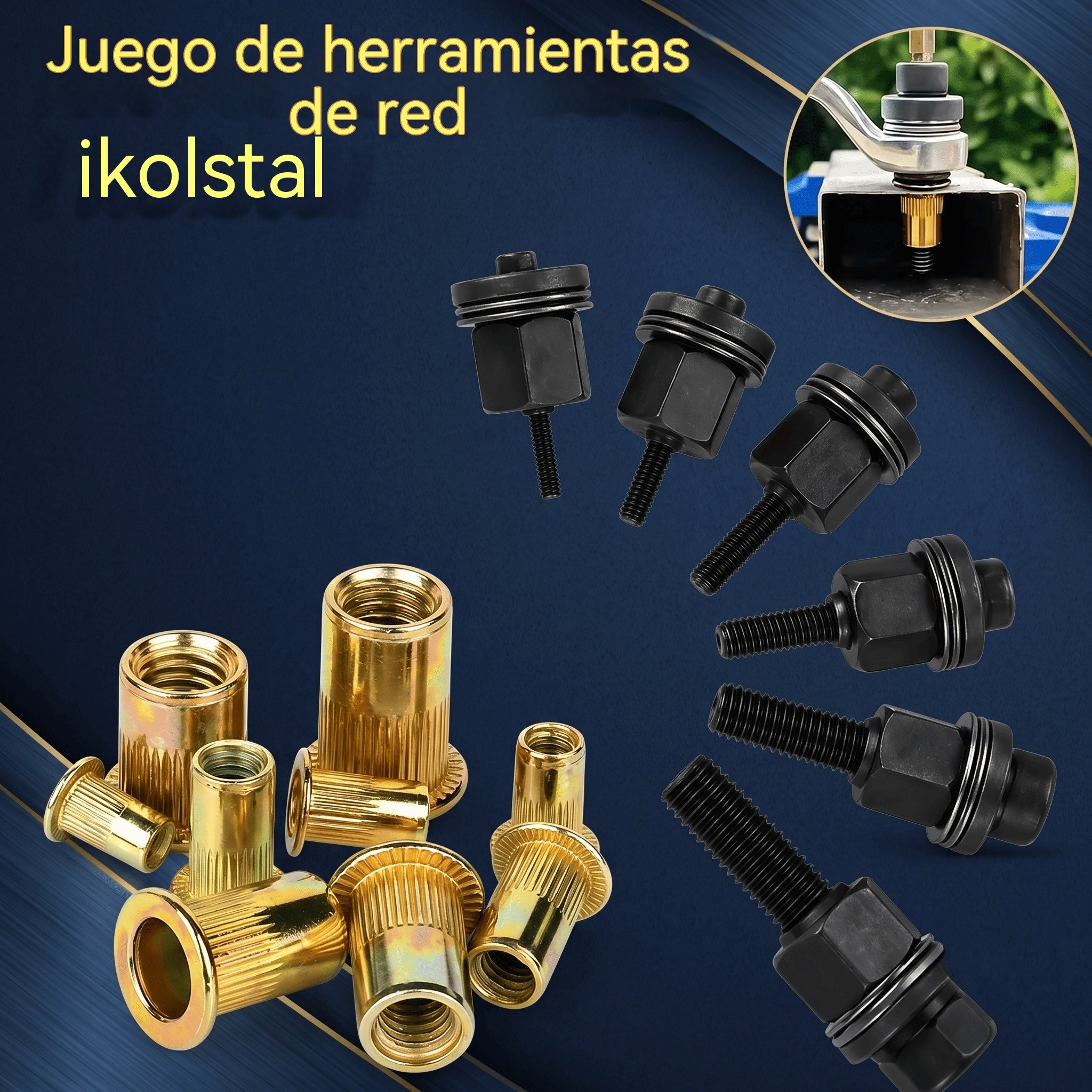 🛠️ Kit de Tuercas Remachables M3-M8 | Herramienta Manual para Crear Roscas Resistentes en Metal| Solución Fácil para Reparaciones en Metal