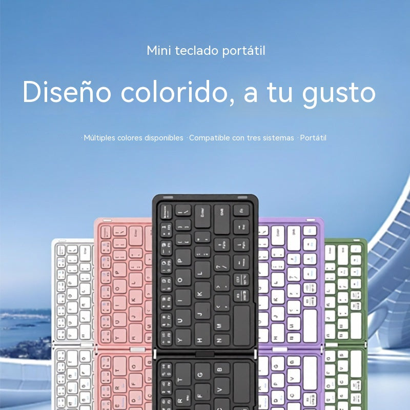 🔥 Solo 28.9€ + Envío Gratis 🚚 | Teclado Bluetooth Plegable Ultraligero con Panel Táctil para Móvil, Tablet y PC | iOS Android Windows