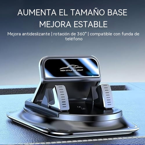 Soporte Coche 360° con Fijación Segura y Diseño Sin Residuos