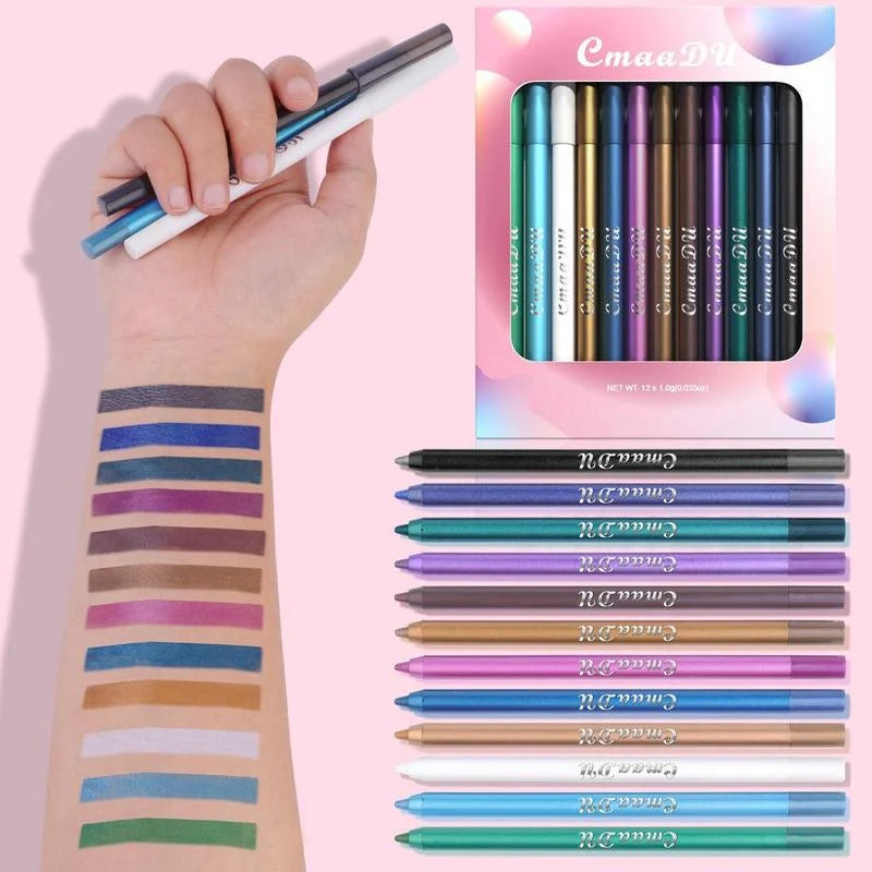 🌈 Eyeliner Multicolor 12 Piezas | Colores Intensos para Crear Diferentes Looks