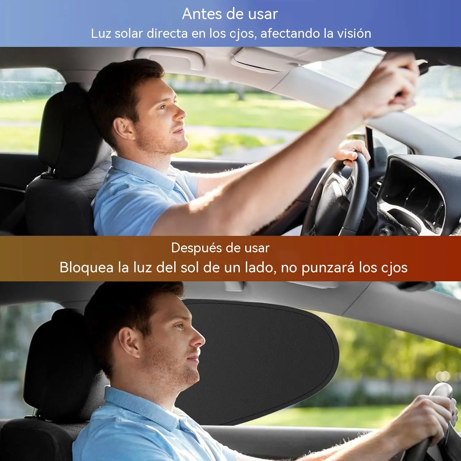 🚗🌞 Parasol para ventana lateral de coche 🌞🚗 Película de protección solar con adherencia estática (sin pegamento) para una instalación fácil y sin residuos ✨
