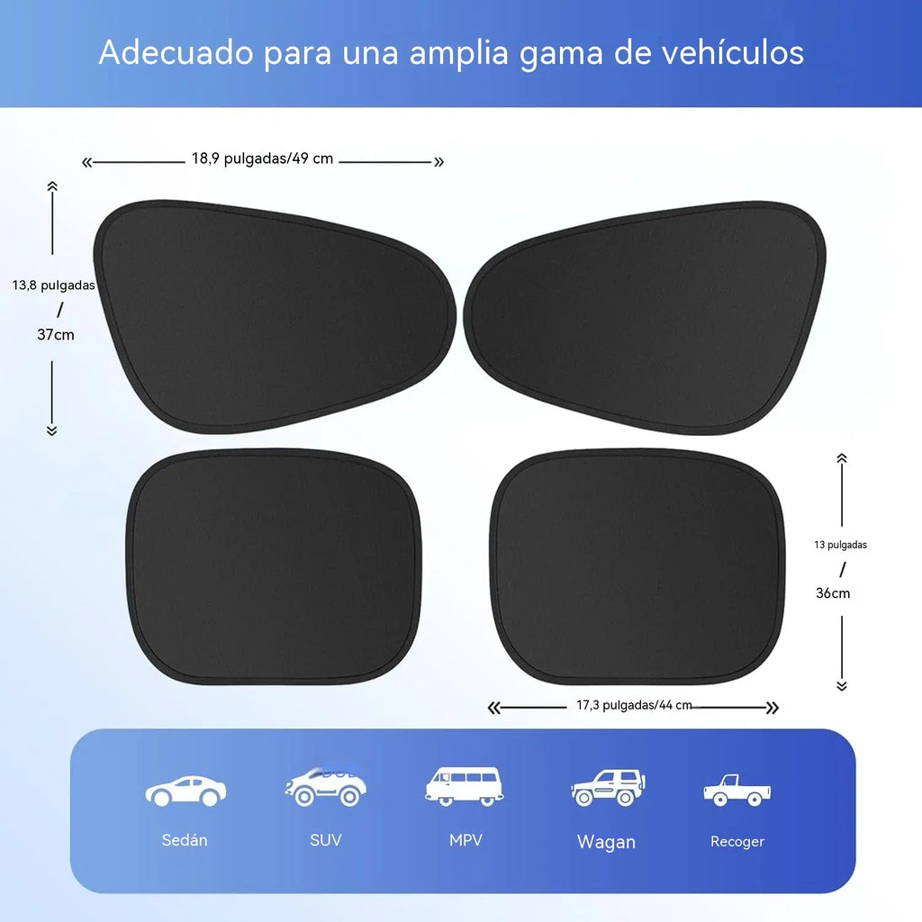 🚗🌞 Parasol para ventana lateral de coche 🌞🚗 Película de protección solar con adherencia estática (sin pegamento) para una instalación fácil y sin residuos ✨