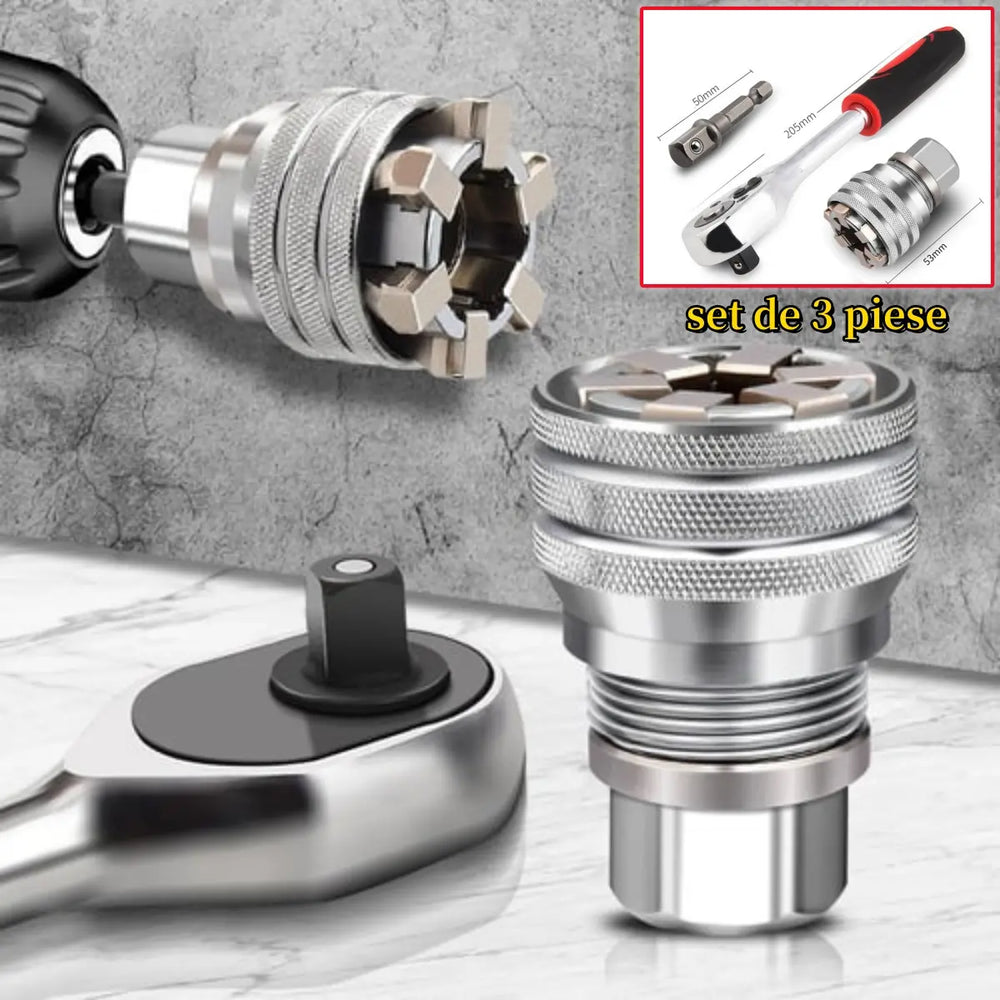 🔥 ¡Solo 21€ + Envío Gratis 🚚 | Llave de Vaso Universal Ajustable 10-19mm con Vaso Mágico y Varilla de Conexión 🔧