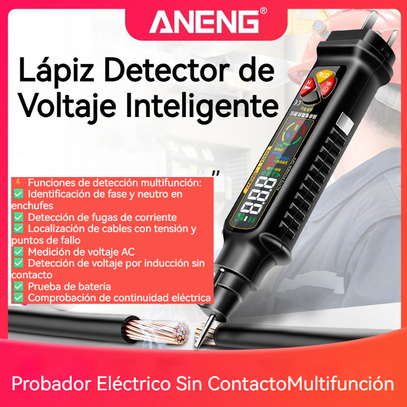 🔥 ¡Solo 25€ + Envío Gratis 🚚⚡ Lápiz Detector de Voltaje Inteligente | Probador Eléctrico Sin Contacto Multifunción 🔍