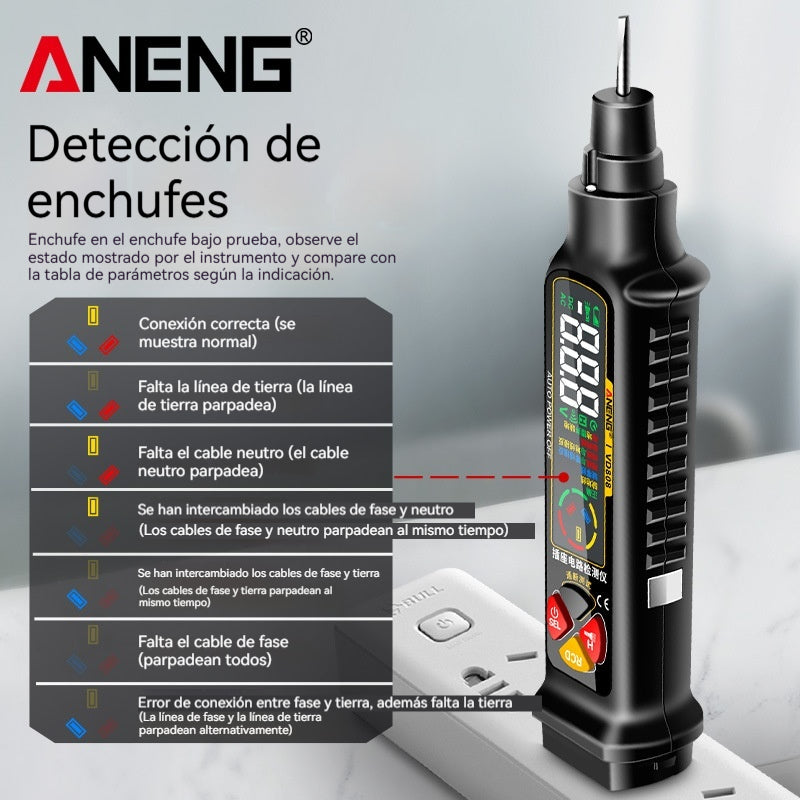 🔥 ¡Solo 25€ + Envío Gratis 🚚⚡ Lápiz Detector de Voltaje Inteligente | Probador Eléctrico Sin Contacto Multifunción 🔍