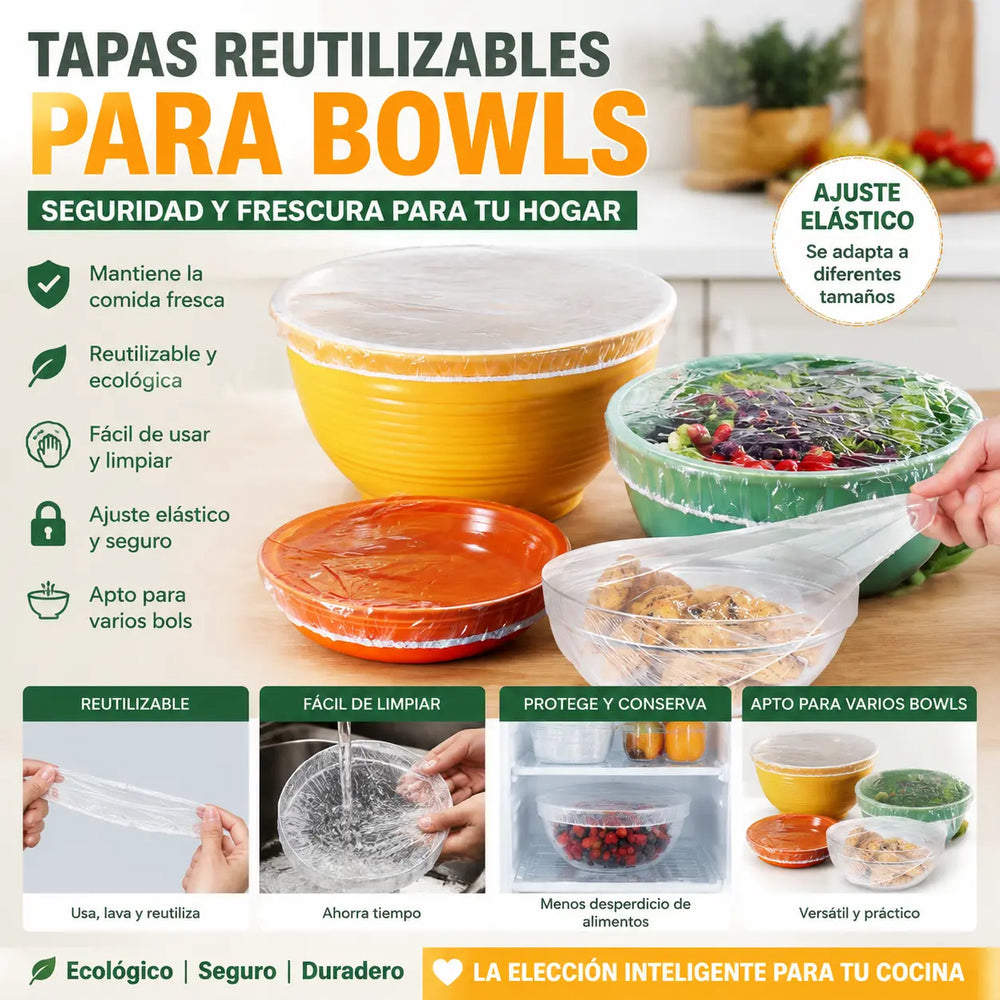 🔥✨ ¡ADIÓS A LOS RECIPIENTES DESTAPADOS! 100 Tapas Flexibles para Conservar tus Alimentos 🍓🥗